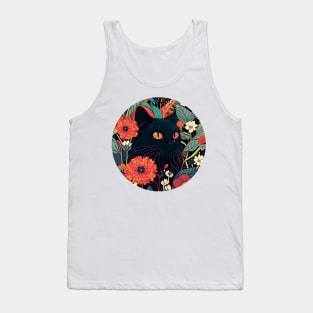 Floral kitty - Cat Filled With Flowers Tank Top